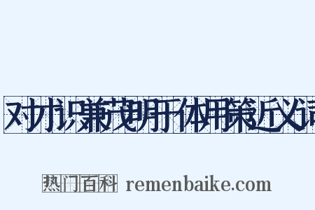 对才识兼茂明于体用策近义词是什么意思的图片